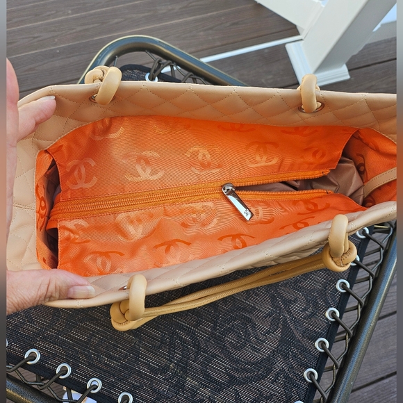 Chanel Cambon Line Large Tote Nude with Yellow C's - Picture 6 of 14